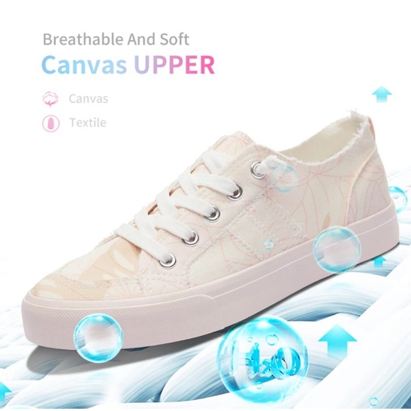 Obtaom Adorable White & Pink Low Top Beach Sneakers Women’s SZ 9 - Picture 9 of 10